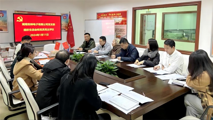 【一月一課一片一實踐】炬神電子黨支部召開組織生活會，開展黨員民主評議